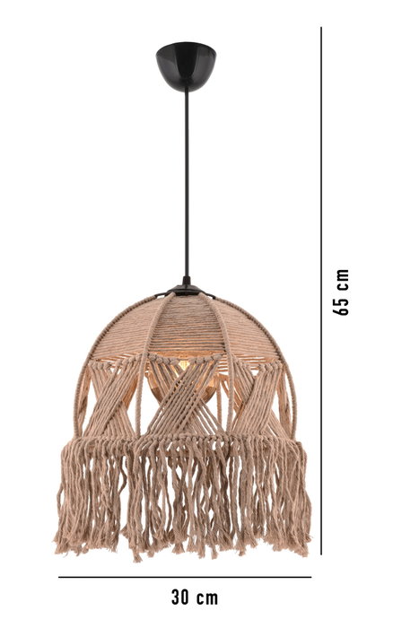 Opviq Tona Lámpara de Araña de Metal Marrón con Macramé Opviq Tona Lámpara de Araña de Metal Marrón con Macramé